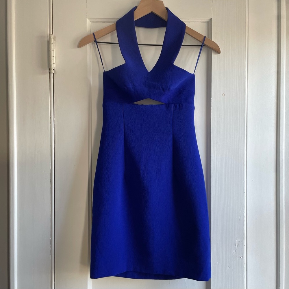 Solace London Emmi Mini Dress - Blue - Size 2